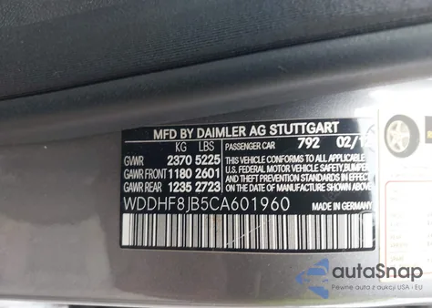 2012 Mercedes-Benz E 350 4Matic из США, поврежденный, VIN WDDHF8JB5CA601960